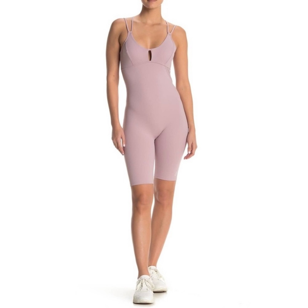 Free People Movement Glow one piece Romper Bodysuit Gypsum Pink NWT Sz M